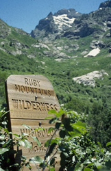 Gray Jay Press- Ruby Mountains Wilderness sign